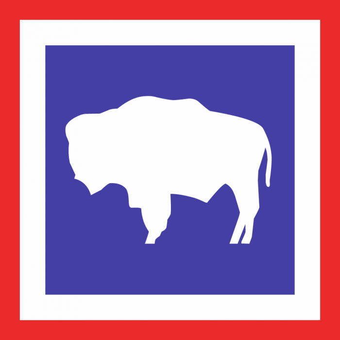 square graphic of the wyoming state flag design